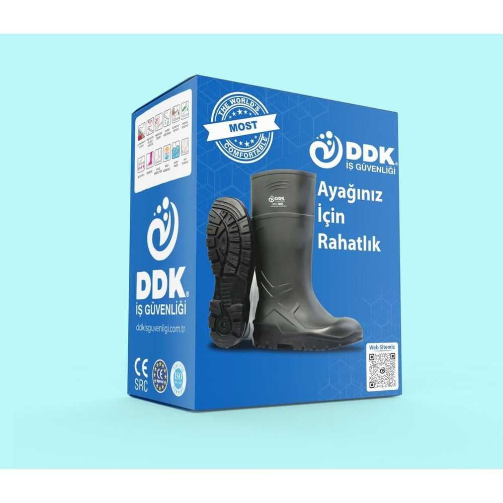 DDK Troya S4 Çelik Burunlu Poliüretan Çizme SR Kaymaz Tabanlı Ultra Hafif İş Çizmesi